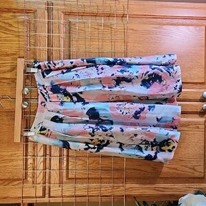NWT Rora Palazzo Floral Print Reversible Silk Blend Skirt, Size 10